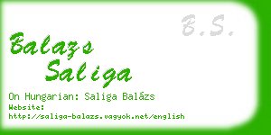 balazs saliga business card